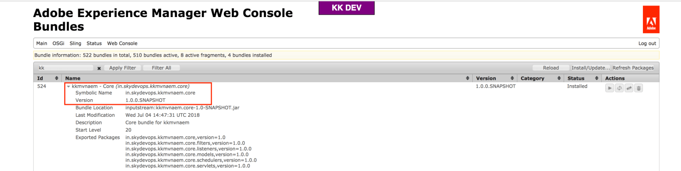 Bundle installation verified